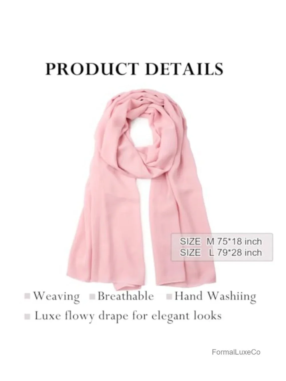 Chiffon Shawl & Wrap for Evening Dresses Women Soft Silky Elegant Wedding